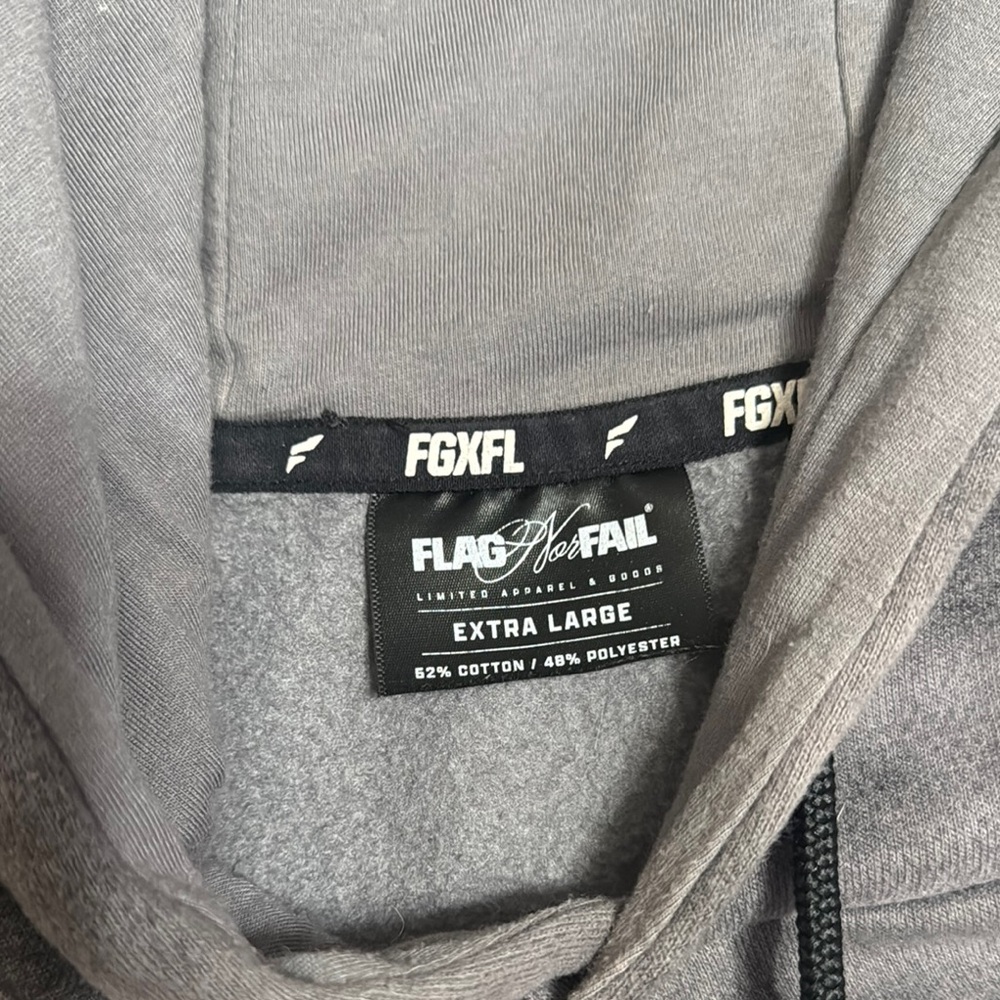 Flag Nor Fail Gray Crewneck Sweater with Mountain Emblem - Picture 3 of 5
